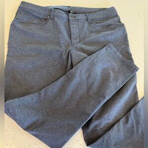 Lululemon ABC Pant Slim Fit Tech Canvas Men's Size 36X32 Heathered Gray Stretch